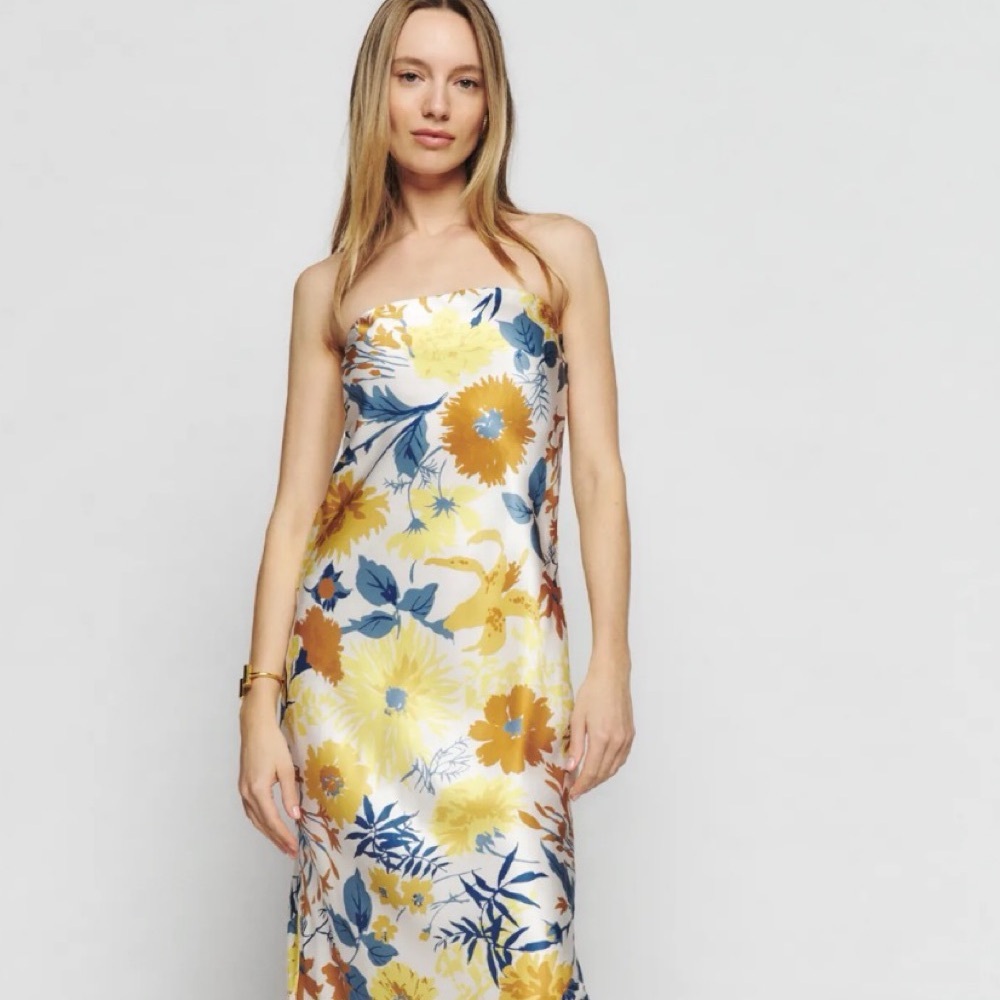 Reformation Joana Silk Dress